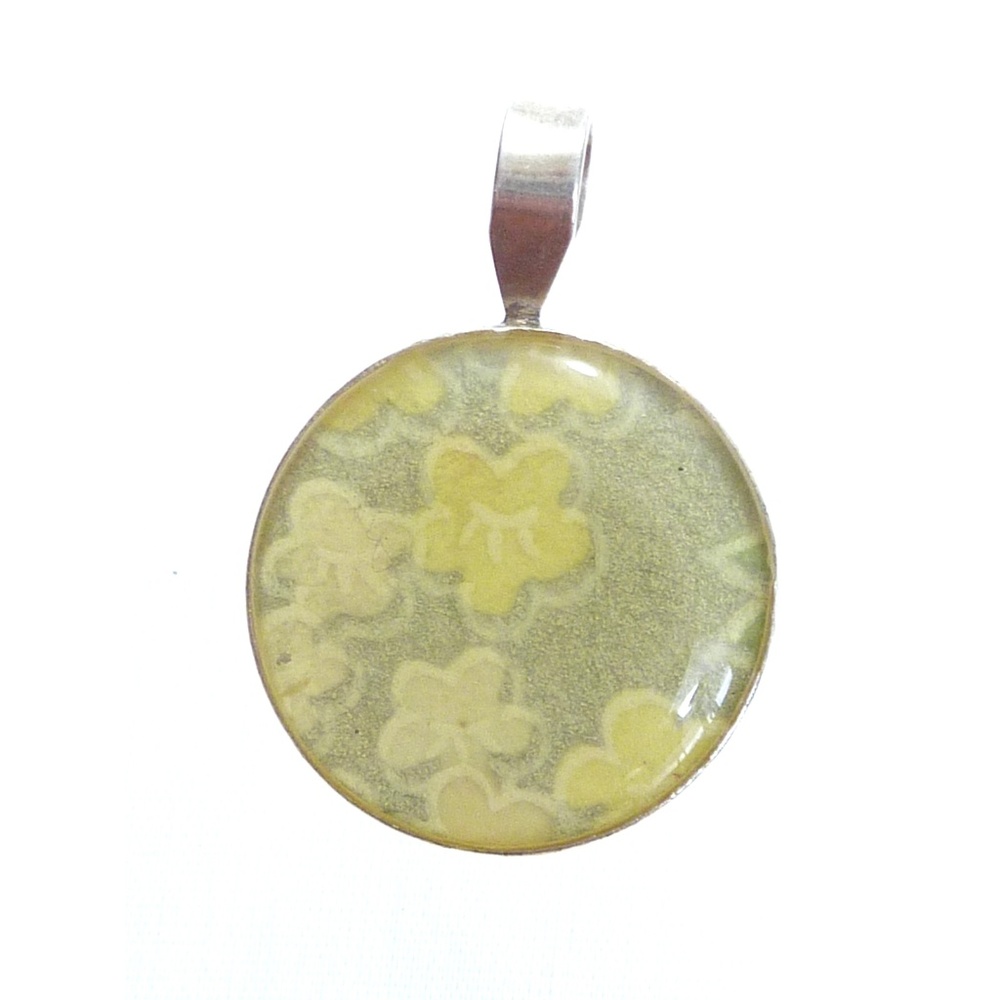 925 Sterling Silver Resin Pendant